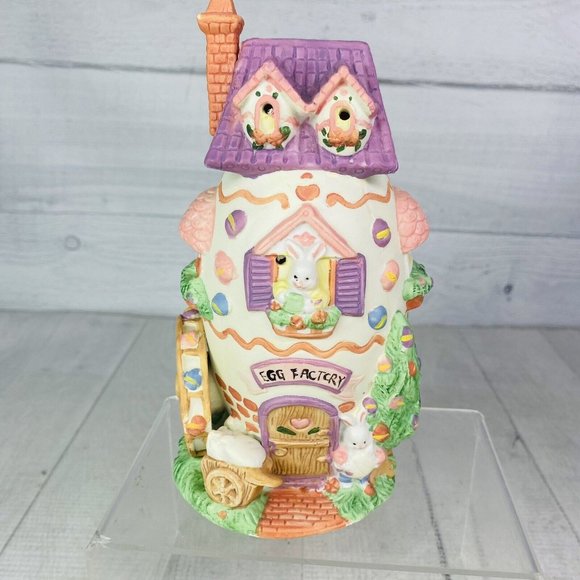 1995 Hopalong Hollow Easter Collection THE EGG FACTOR 7" T Porcelain Bunny House - Picture 2 of 16